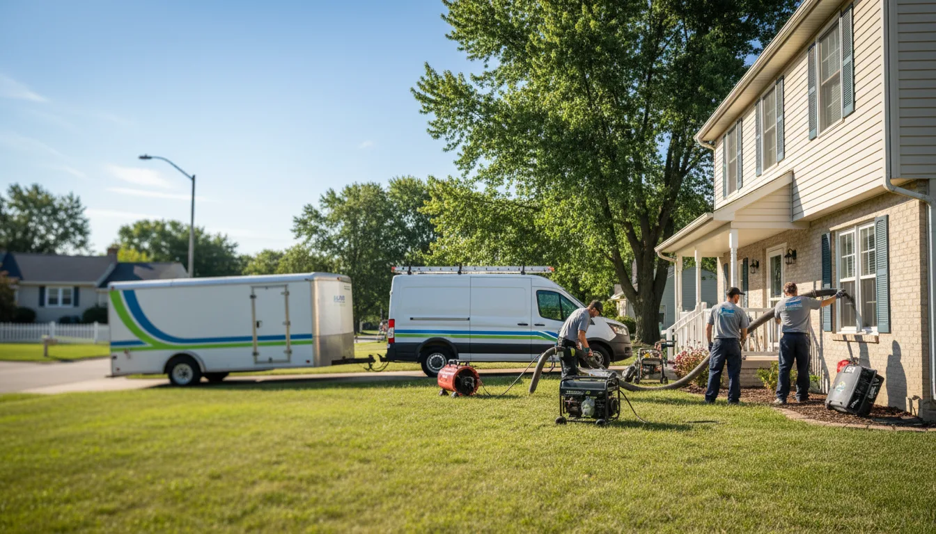 Flooded Basement Restoration And Cleanup With Repair in Waggoner, IL near me